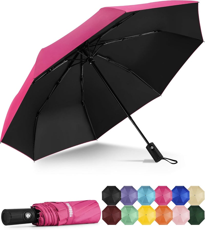 Yoobure Windproof Travel Umbrella - Automatic Umbrellas for Rain, Compact Folding Umbrella with UV Protection, Lightweight Portable Design for Backpack/Walking/Car, Sun & Storm Ready - Image 1